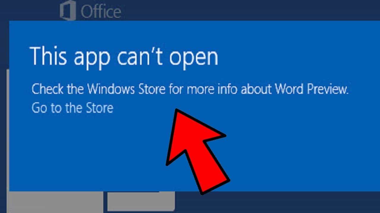 Windows Apps Wont Open